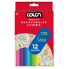 LAPICES 12 COLORES JUMBO COLON