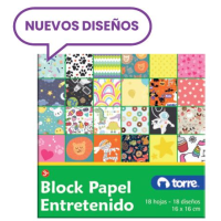 BLOCK PAPEL ENTRETENIDO 18 HJS TORRE