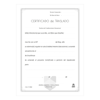 CERTIFICADO DE TRASLADOBLOCK 50 HOJAS