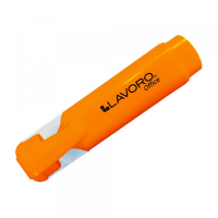 DESTACADOR ESCRITORIO PUNTA BISELADA NARANJA CUERPO TRANSPARENTE LAVORO