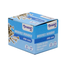 BROCHES DORADOS 100 UNID 14 MM/ BD-5606/ BD-5606