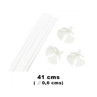 ST 12UN VARILLA COLOR BLANCO PARA GLOBO