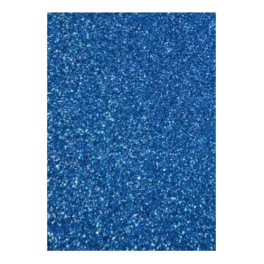 GOMA EVA GLITTER PLIEGO 10 UN. AZUL