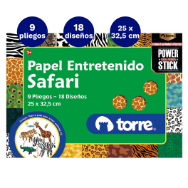 BOLSON PAPEL ENTRETENIDO ANIMALES (SAFARI) TORRE