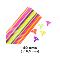 VARILLA COLOR MIXTO PARA GLOBO 12UN