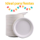 Plato Blanco Desechable Biodegradable Fiesta 23cm 50unidades