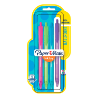 Bolígrafos Inkjoy Papermate 100RT punta media blíster x4 colores fashion