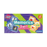 SET MEMORICE 2 EN 1 64 PIEZAS ANIMALES Y FRUTAS