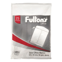 Sobre Saco Oficio 25x35 Cm Fultons 25 Unidades Blanco