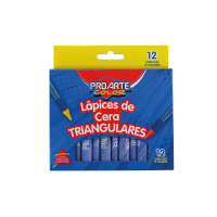 LAPICES CERA PROARTE TRIANGULARES 12 COLORES