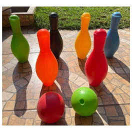 Juego de Bowling - Palitroques Grandes - 6 Pinos 2 Bolas
