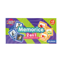 MIX MEMORICE 2 EN 1 ANIMALES Y FRUTAS