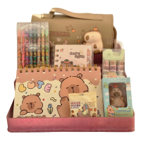 Set De Papeleria Capybara Con Estuche Kawaii