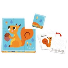 PUZZLE DE CUBOS ANIMALES 15 PZAS (1-12)