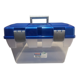 Caja Organizadora Almacenamiento Con Manilla 16 Litros. Azul Lisa