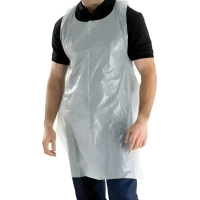 Pechera Delantal Pl&aacute;stica Sin Mangas Desechable 100 Unidades
