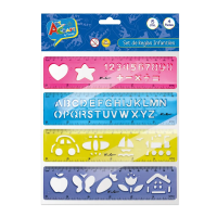 Set 4 Reglas 15 Cms Dise&ntilde;os Art & Craft