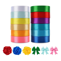 12 Rollo Cinta Sat&iacute;n Para Regalo 2.5cm&times;22 Metros/total 264 M Como Muestra La Imagen 22 Metros