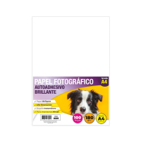 PAPEL FOTOGRAFICO INKJET - A4 AUTOADHESIVO BRILLANTE 130 GR 100 HOJAS