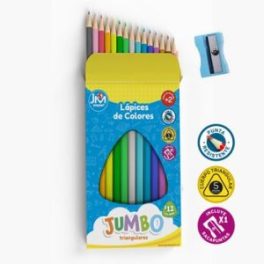LAPICES JUMBO 12 COLORES TRIANGULAR