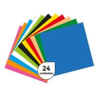 PAPEL LUSTRE 10x10cm 24 UNIDADES ADIX set 5 UN.