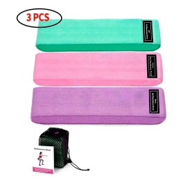 SSet 3 Bandas Resistencia Ejercicio Bandas Elastica Tela Hip