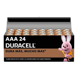 PACK DE 24 PILAS DURACELL AAA ALCALINA CAJA