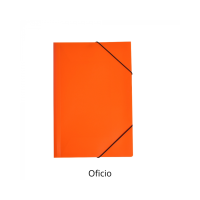 CARPETA PLASTICA ELASTICO NARANJA
