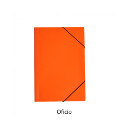 CARPETA PLASTICA ELASTICO NARANJA