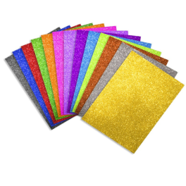GOMA EVA GLITTER PLIEGO H024 45*60 COLORES