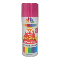 Pintura Acrilica Spray Aerosol Uso General 400ml color Rosado