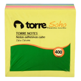 TORRE NOTES CUBO 7,6X7,6 CM 400 HJS