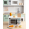 Microondas De Madera Infantil Con Accesorio Juguete Cocina