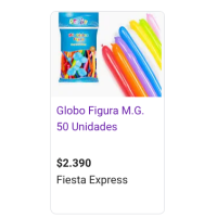 GLOBO FIGURAS M.G. 50 UIDADES