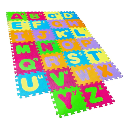 Tapete Eva Abecedario, Psicomotricidad, Foamy, Colores, 26pz Color Multicolor Abecedario
