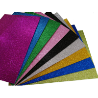 GOMA EVA GLITTER PLIEGO 10 U COLORESA SURTIDOS MEDIDAS 45X60