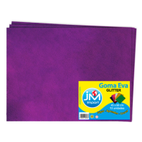 GOMA EVA GLITTER PLIEGO 10U MORADO H017 45X60CM