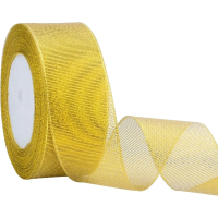 Cintas Organza Dorada 1,5 Cm Rollo 18 Metros