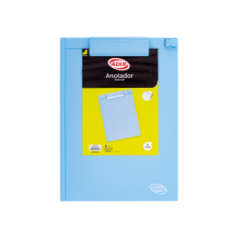 ANOTADOR C/CLIP PLASTICO CELESTE (030) ADIX