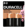 Pila Duracell Tipo D, (2 Pilas, Batería Grande, Dura Más)