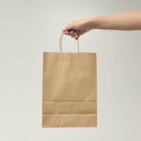 BOLSA DE PAPEL KRAFT 30X20X10 CM. PACK DE 100 UNIDADES.