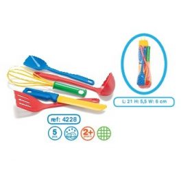 UTENSILIOS DE COCINA PLASTICOS 5 PZAS. 4228