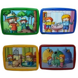 SCHOOL SET 4 PUZZLES ECOPUZZLE 36049
